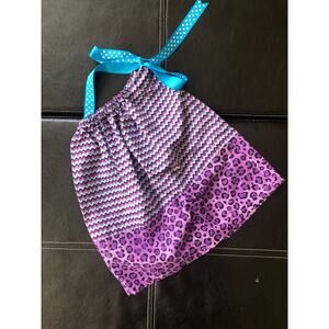 Purple Chevron Handmade Pillowcase Dress